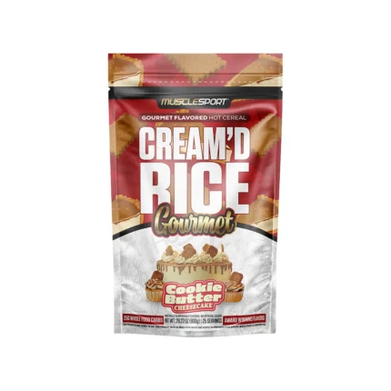 MuscleSport Cream'd Rice Gourmet Flavored Hot Cereal Cookie Butter Cheesecake 28.22 oz (800 g)