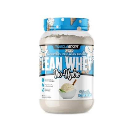MuscleSport Lean Whey Iso-Hydro – Vanilla Ice Cream (2 lbs)