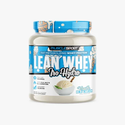 MuscleSport Lean Whey Iso-Hydro – Vanilla Ice Cream (1 lb)